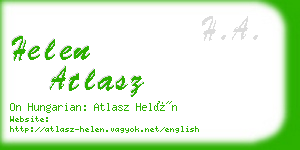 helen atlasz business card